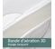 Surmatelas Wave 200 x 200 cm - Microfibre - 4 sangles de maintien