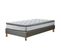 Ensemble matelas mousse 90 x 190 cm - Accueil mémoire de forme + sommier à contour tissu gris clair