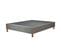 Ensemble matelas mousse 90 x 190 cm - Accueil mémoire de forme + sommier à contour tissu gris clair