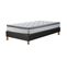 Ensemble matelas mousse 160 x 200 cm - Accueil mémoire de forme + sommier à contour tissu gris foncé