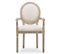 Lot De 2 Fauteuils Médaillon Louis Xvi Tissu Beige