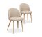 Lot De 2 Chaises Scandinaves Cecilia Tissu Beige