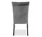 Lot De 4 Chaises Capitonnées Chaza Velours Gris