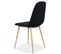 Lot De 4 Chaises Scandinaves Bali Tissu Noir