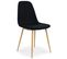 Lot De 4 Chaises Scandinaves Bali Tissu Noir