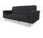 Canapé Convertible Scandinave Tao Tissu Noir