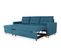 Canapé D'angle Convertible Réversible Falko Tissu Bleu Canard