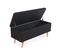 Banquette Coffre De Style Scandinave Eline Tissu Noir