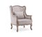 Fauteuil Bergère Theodore À Oreilles Style Louis Xv Tissu Beige