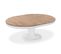 Table Ronde Extensible En Bois Massif Héloïse Bois Naturel Et Pied Blanc