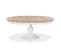 Table Ronde Extensible En Bois Massif Héloïse Bois Naturel Et Pied Blanc