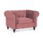 Fauteuil Chesterfield Velours Altesse Vieux Rose