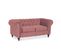 Canapé Chesterfield Velours 2 Places Altesse Vieux Rose