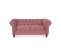 Canapé Chesterfield Velours 2 Places Altesse Vieux Rose