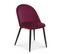 Lot De 6 Chaises Cecilia Velours Rouge Pieds Noirs