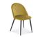 Lot De 4 Chaises Cecilia Velours Jaune Pieds Noirs