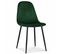 Lot De 4 Chaises Bali Velours Vert Pieds Noir