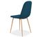 Lot De 4 Chaises Scandinaves Bali Tissu Bleu Canard