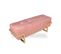 Banquette Selena Velours Vieux Rose Pieds Or
