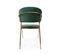 Lot De 4 Chaises Margaux Velours Vert Pieds Or