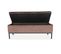 Banquette Coffre Louise Velours Marron Pieds Noirs