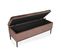 Banquette Coffre Louise Velours Marron Pieds Noirs