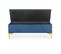 Banquette Coffre Chloé Velours Bleu Pieds Or