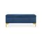 Banquette Coffre Chloé Velours Bleu Pieds Or