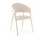 Lot De 4 Chaises Margaux Velours Beige Pieds Or