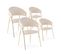 Lot De 4 Chaises Margaux Velours Beige Pieds Or