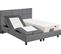 Sommier relaxation 2x90x200 cm EPEDA ZEN tissu gris anthracite