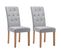 Lot De 4 Chaises Grises Avec Boutons - Oxford