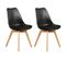 Lot De 2 Chaises Scandinaves Noires - Medaline