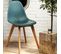 Lot De 2 Chaises Scandinaves Bleu Canard - Melya