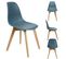 Lot De 2 Chaises Scandinaves Bleu Canard - Melya