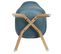 Lot De 2 Chaises Scandinaves Bleu Canard - Melya