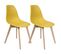 Lot De 2 Chaises Scandinaves Jaune Moutarde - Melya