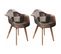 Lot De 2 Fauteuils Scandinaves Aspect Vieux Cuir - Melo