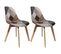 Lot De 2 Chaises Scandinaves Aspect Vieux Cuir - Melo