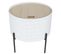 Table D'appoint Ronde Blanche Avec Coffre - Corally