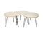 Trio De Tables Basses Aspect Bois Motifs Blancs - Trycia