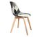 Lot De 6 Chaises Scandinaves Noires Et Blanches - Mozaik