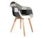 Lot De 4 Fauteuils Scandinaves Noirs Et Blancs - Mozaik