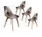 Lot De 4 Chaises Scandinaves Aspect Vieux Cuir - Melo