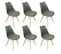 Lot De 6 Chaises Scandinaves Kaki - Medaline