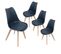 Lot De 4 Chaises Scandinaves Bleues - Medaline