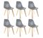 Lot De 6 Chaises Scandinaves Grises - Melya