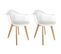 Lot De 2 Fauteuils Assises Blanches - Travis