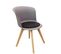 Lot De 2 Chaises Grises Avec Assise Noire - Enael