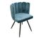 Lot De 2 Chaises Velours Bleu - Charlotte